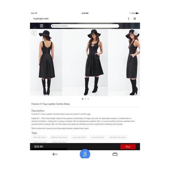 Forever 21 Faux Leather combo dress - Picture 4 of 8